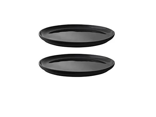 Stelton Teller Schwarz 22 x 22 cm - Eleganter Speiseteller für Kaffee, Tee und kleine Leckereien – ideal für stilvolle Anlässe.