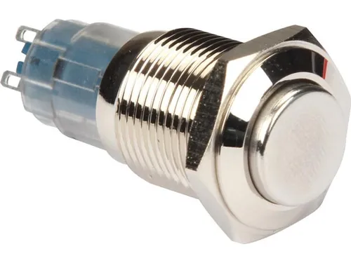 R1711 DRUCKSCHALTER - RUND - HOCH - METALL - DPDT 2NO 2NC