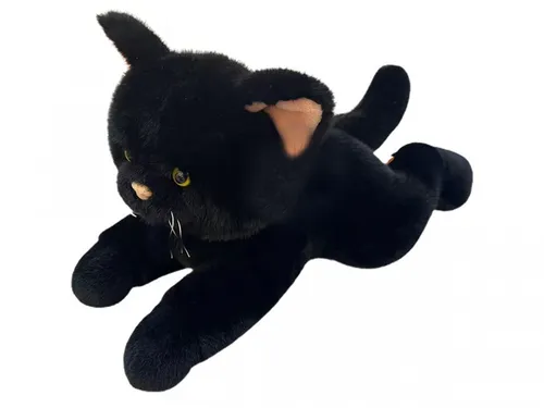 Cat lying down 55 cm black Madej 5903631473494