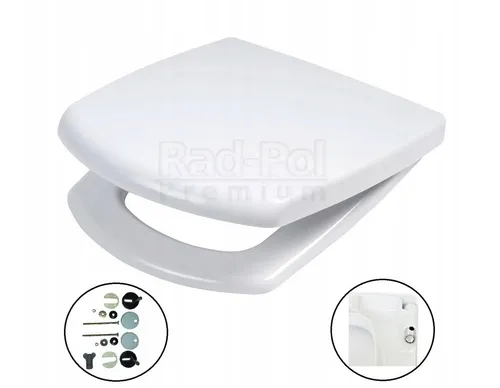 Toilettensitz Cersanit Carina weiß, antibakteriell, Soft Close - WC-Sitz aus Duroplast in elegantem Weiß, mit antibakterieller Beschichtung und Soft Close-Funktion für leises Schließen, ideal für jedes Badezimmer.