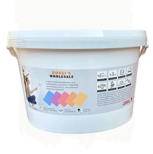 Hossi's Wholesale Premium Wandfarbe Snow Atmosphere Weiß matt 2,5L