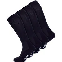 Mens Knee High Diabetiker Socken | Dr.Socks | Extra Wide Loose Long Bamboo Socken für geschwollene Beine - Schwarz