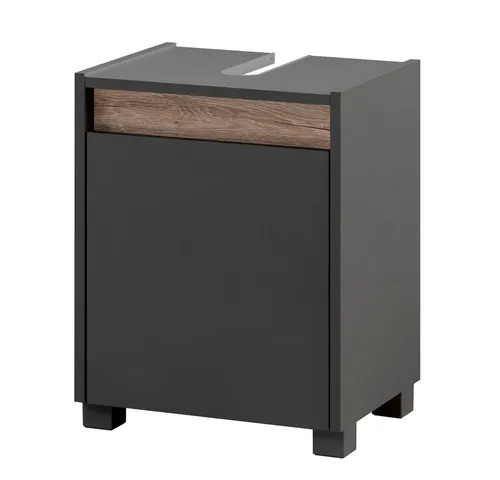 Lomadox Waschbeckenschrank Corato Anthrazit mit Wildeiche in grau von Lomadox