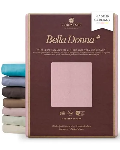 Formesse Spannbettlaken Bella Donna Jersey 120x190 - 130x220 cm - Hochwertiges Spannbettlaken aus langstapeliger, supergekämmter Baumwolle mit Flexima-Rundumgummi für perfekten Sitz und höchsten Schlafkomfort.