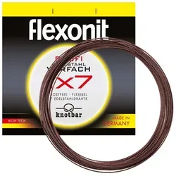 flexonit Vorfachschnur, 20 m Länge, flexonit 1x7 Meterware 20m 0,27mm 7,0kg Stahlvorfach 20 m