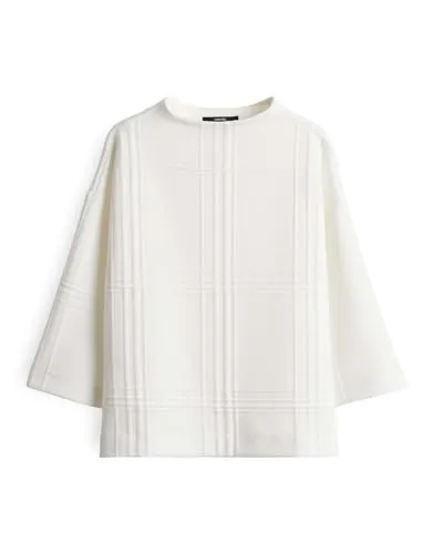 someday Damen Sweatshirt | UJANICE Regular Sweatshirt mit dreidimensionalem Karomuster Milk, 42