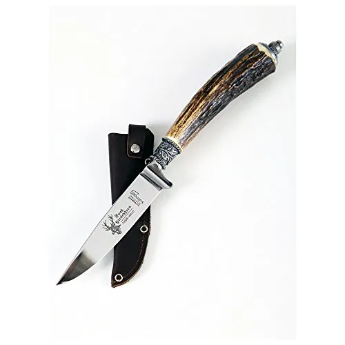 Almbock Trachtenmesser Hirschhorn mit Schnupftabakbehälter von Almbock