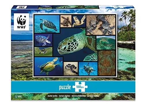 Ambassador 7230056 Meeresschildkröten, 1000 Teile Puzzle für Erwachsene und Kinder ab 10 Jahren, WWF, Tierpuzzle