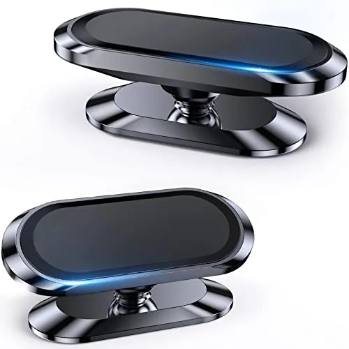 Coolpow Handyhalterung Auto Magnet【2 Stück】 Handy Halterung Auto Magnet【Ganzmetall】 Universal Magnetische Handyhalter Auto für Armaturenbrett【360°】 KFZ Handyhalterung für Samsung iPhone Alle Telefon