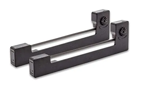 vhbw 2x Farbband Schriftband kompatibel mit Epson EHT 10, 190 Serie, ERC 07, EHT 20, 190, 185, 195 Nadeldrucker, Bondrucker - Schwarz