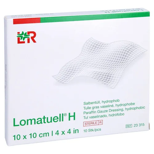 Lomatuell H Salbentüll 10x10 cm steril 10 St