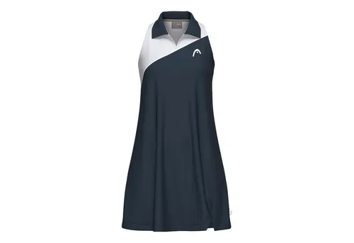 HEAD Spirit Dress Damen - Sportliches Kleid mit femininen V-Ausschnitt und Powermesh-Racerback. Ideal für aktive Tage, sorgt für optimalen Tragekomfort durch feuchtigkeitsregulierende Mikrofasertechnologie.