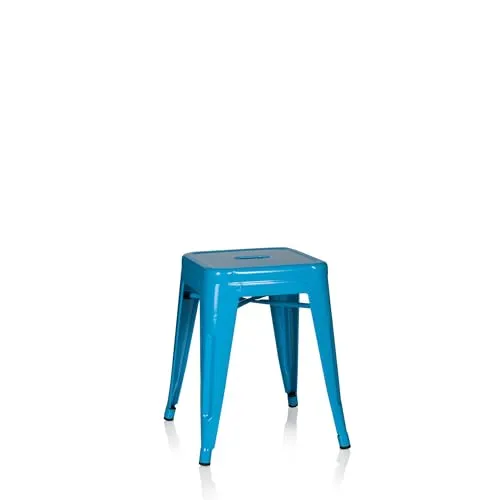 hjh OFFICE 645004 Metall Hocker VANTAGGIO in blau von hjh Office