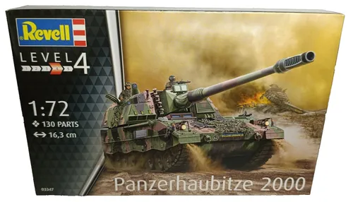 Revell Modellbausatz I Panzerhaubitze 2000 - Detailreicher Level 4 Panzerbausatz mit 61 Teilen, drehbarer Turm und authentischen Abziehbildern für individuelle Szenarien