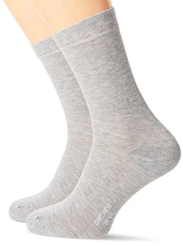Camano Damen Socken 3514, 2er Pack, Gr. 39/42, Grau (Light Grey Melange 0003)