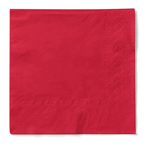 Sovie HOME Serviette in ROT aus 3-lagigem Tissue, 40 x 40cm, 1/4 Falz, 20 Stück, edle Papierservietten für Hochzeit, Weihnachten, Geburtstag, Party & Feier