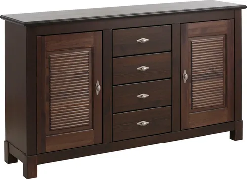 Home affaire Sideboard Rauna, Kommode 150x37x84 cm, dunkelbraun