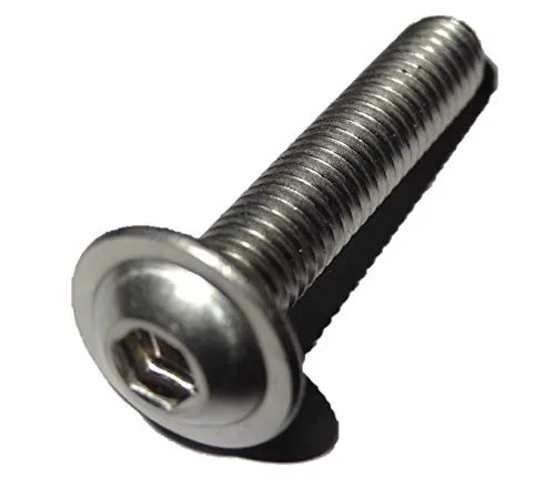 Stück Linsenkopf Schrauben mit Flansch M5x20 mm in weiß von KTH