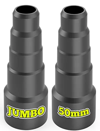 Stück Schlauchadapter JUMBO - Staubsaugeradapter - Schlauch Reduzierstück für z.B: Bosch, Makita, Kärcher - Für Anschluß an Staubsaugerschlauch, Polyvinylchlorid (PVC) 2