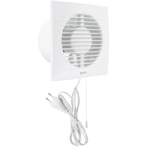 Vent Systems Badlüfter 125mm - Wasserdicht Badventilator mit Kabel und Stecker - IPX4 36dB 16W 150m³/h Wandmontage - Geräuscharmer Energieeffizienter Abluftventilator für Küche und Bad