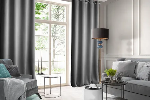 Design91 Vorhang Samtvorhänge Wohnzimmer Schlafzimmer Blickdicht Ösen Velours Velvet, Ösen