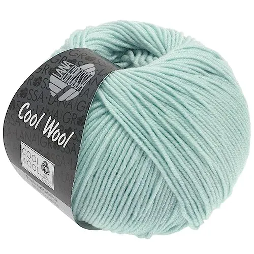 LANA GROSSA Cool Wool Uni - 50g extrafeine Merinowolle, waschmaschinenfest und filzfrei für kreative Strick- und Häkelprojekte