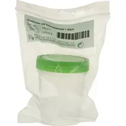 Urinbecher mit Schraubdeckel 1 ST - Medizinischer Bedarf, unsteriler Urinbecher mit Schraubdeckel, ideal für präzise Probenentnahme und -beschriftung.