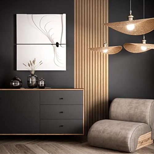 Newroom Tapete Braun Vlies Holzoptik - Skandi Modern Paneel Lamellen für Wohnzimmer Schlafzimmer