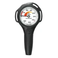 Scubapro Compact Manometer - Tauchen & Schnorcheln - Hochpräzises Manometer mit Mess-Skala bis 400 bar, ideal für sicheres Tauchen durch rot gekennzeichneten Reservebereich.