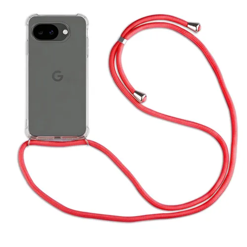 Handykette für Google Pixel 10a Hülle mit Band zum Umhängen Case Kordel Rot