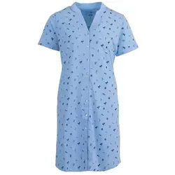 zeitlos Nachthemd Nachthemd Kurzarm - Knopfleiste durchgehend blau L