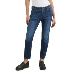 Marc O'Polo Damen Boyfriend Jeanshose mit Stretch, Cashmere Dark Blue - Jeans in Boyfriend Fit aus 92 % Bio-Baumwolle für hohen Tragekomfort und Bewegungsfreiheit. Vielseitig kombinierbar für Büro und Freizeit.