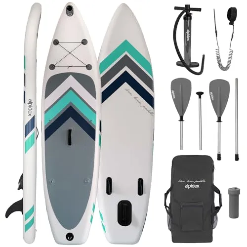 ALPIDEX Stand Up Paddle Set SUP 305 cm – Komplett Set mit Tragetasche und Zubehör