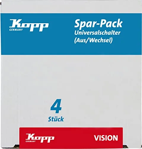 Kopp Spar-Pack: 4 Universalschalter (Aus und Wechsel),647620012