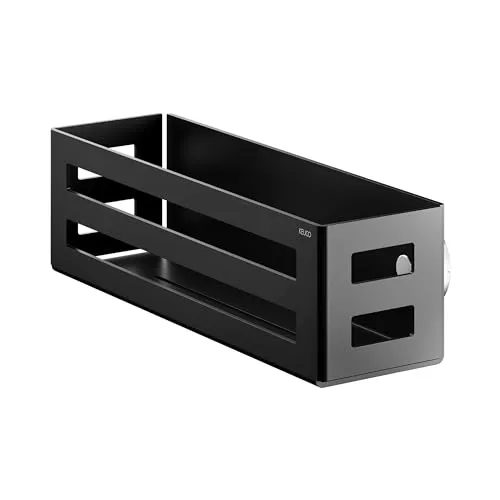 Keuco Seifenkorb 24954370000 - Wandmontage in Schwarz Matt - Badablage für elegantes Badezimmer, abnehmbar und mit verdeckter Befestigung, ideal für eine moderne und aufgeräumte Optik.