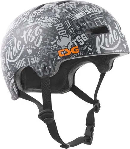 TSG Evolution Stunt-Scooter Helm Grau L/XL (57-59cm) - Unisex Skate-Helm in Grau mit optimaler Belüftung und sicherem Sitz. Ideal für Skate- und BMX-Fans, die Wert auf Komfort und Schutz legen. Größe L/XL (57-59cm) für Erwachsene.