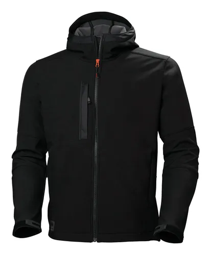 Helly-Hansen Arbeitsjacke Kensington - Wasserdichte Softshelljacke in Schwarz, Größe L - Funktionsjacke mit 5000mm Wassersäule, atmungsaktiv und strapazierfähig - ideal für Outdoor-Aktivitäten bei jedem Wetter.