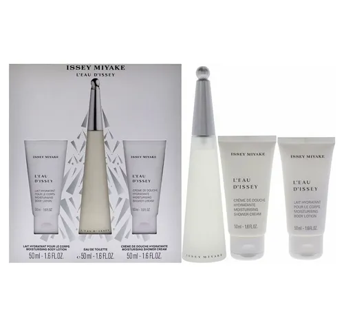 Issey Miyake L'Eau d'Issey pour Femme Set 50 ml - Damendüfte - Duftset mit drei 50 ml Flakons, ideal für die elegante Frau, die frische und blumige Noten liebt.