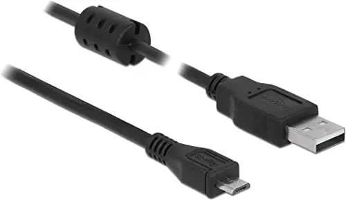 DeLock Kabel USB 2.0 Typ-A Stecker > USB 2.0 Micro-B Stecker 0,5 m schwarz, 3 Stück