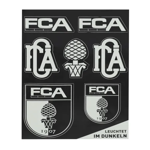 FC Augsburg Sticker Leuchtaufkleber Set nachleuchtend offizielles Lizenzprodukt