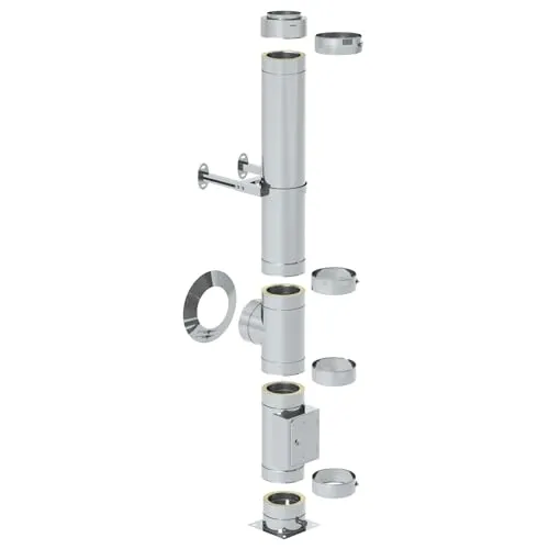 Produktbild FIREFIX E130/SET doppelwandiger Edelstahlschornstein 130 mm Ø