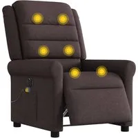vidaXL Elektrischer Massagesessel Dunkelbraun - Massagesessel mit elektrischer Liegefunktion und 6-Punkt-Vibrationsmassage für ultimative Entspannung. Bequem gepolstert und langlebig, ideal für dein Zuhause.