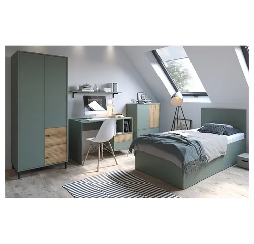 Lomadox Jugendzimmer-Set PARMA-129, 5-tlg. in grau-grün von Lomadox