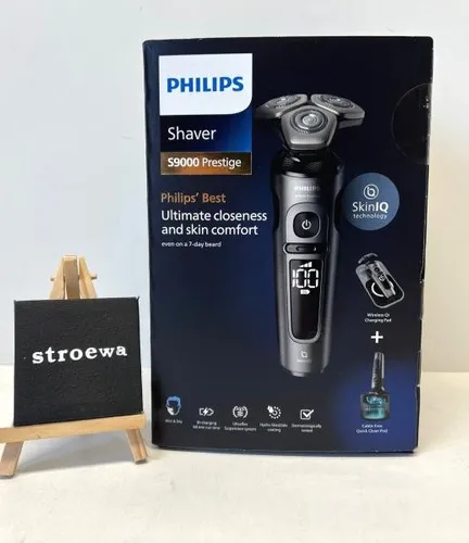 Philips Shaver S9000 Prestige SP9882/36 - Hochwertiger Rotationsrasierer mit NanoTech-Präzisionsklingen, für perfekte Konturen und 60 Min. Betriebszeit
