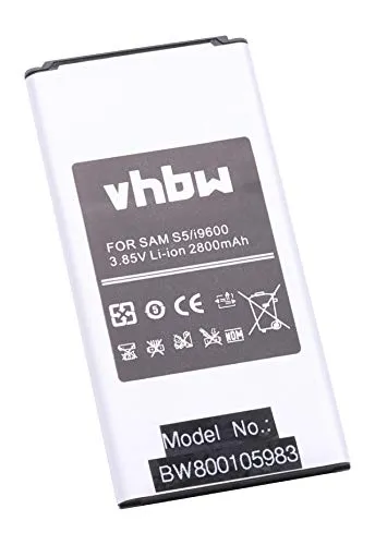 vhbw Akku kompatibel mit Samsung Galaxy S5 Neo, S5 Plus, SM-G9006V, SM-G9008V Handy Smartphone Telefon (2800 mAh, 3,85 V, Li-Ion) mit NFC