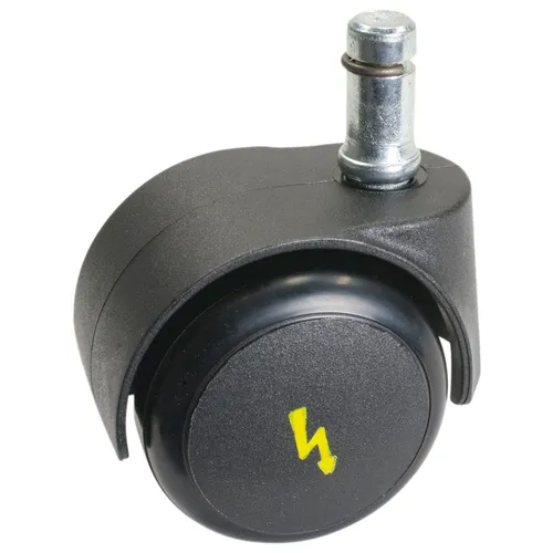 WETEC Leitfähige Stuhl-Doppelrolle, Steckbolzen 10 x 22 mm, 1 Stück