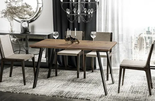 Endo-Moebel Esstisch Liwia 130-210 cm - Ausziehbarer Esszimmertisch - Moderne Esstisch Liwia mit stabiler Verarbeitung und mattschwarzen Beinen. Ausziehbar von 130 auf 210 cm, ideal für gesellige Runden. Hochwertiges Nachbildungsfurnier für eine lange Lebensdauer.