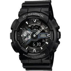 CASIO G-SHOCK Quarzuhr GA-110-1BER  - Schwarze Armbanduhr mit stoßfestem Design, ideal für Abenteuer und Sportler.