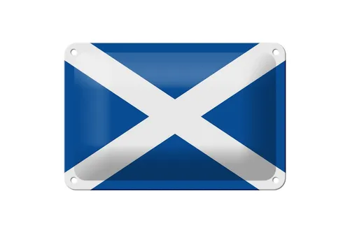 Blechschild Flagge Schottlands 18x12 cm Flag of Scotland Deko Schild
