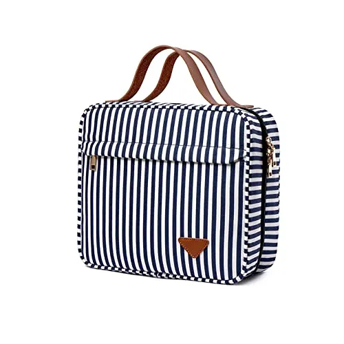FANDARE Kulturbeutel Damen Kosmetiktasche Herren Kulturtasche zum Aufhängen Große Kosmetiktasche Organizer Make-up-Tasche Schminktasche Waschtasche Schminktasche Dunkelblau